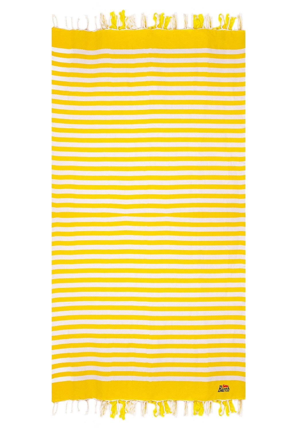 MC2 Saint Barth Classic Honeycomb Fouta With Yellow Stripes 3 MC2 Saint Barth Classic Honeycomb Fouta With Yellow Stripes