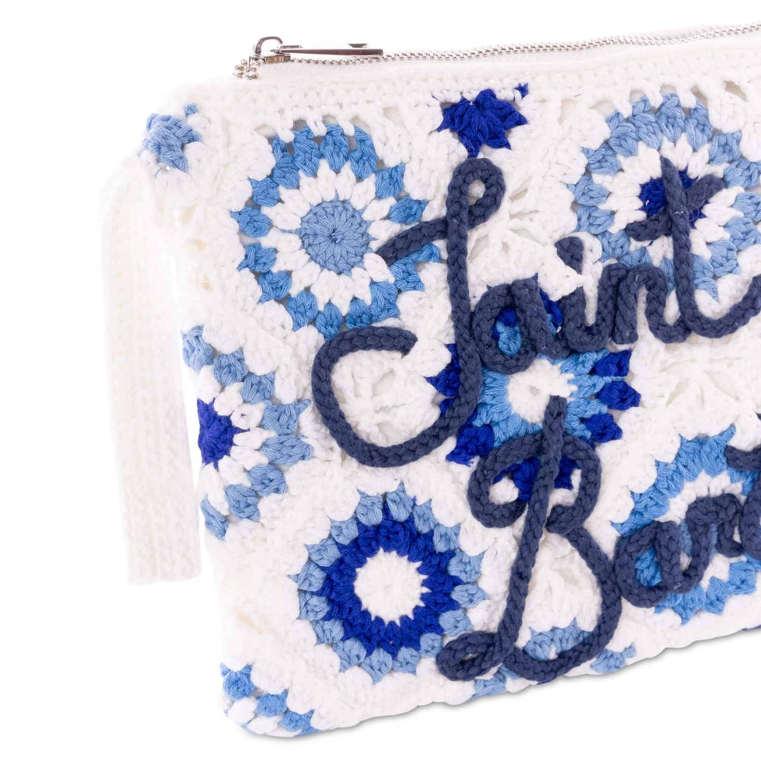 MC2 Saint Barth Parisienne White Crochet Pochette With Saint Barth Embroidery 4 MC2 Saint Barth Parisienne White Crochet Pochette With Saint Barth Embroidery - Image 2