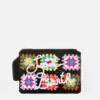 MC2 Saint Barth Parisienne Black Crochet Pochette With Saint Barth Embroidery
