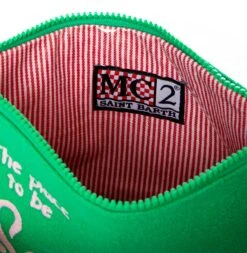 MC2 Saint Barth Parisienne Green Terry Pochette With Saint Barth Embroidery -Chic Carry Deals Store PARISIENNE POCHETTE SPONGE GREEN LOGO.4 ac24a43f 95b9 487c 8333 390439b99ed7