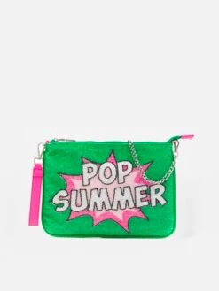 Parisienne Green Beaded Pochette