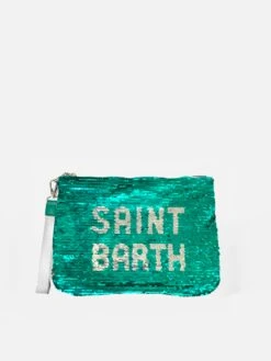 Parisienne Green Sequined Pochette