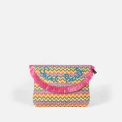 MC2 Saint Barth Straw Pochette With Fringes