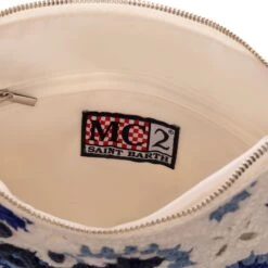 MC2 Saint Barth Parisienne White Crochet Pochette With Saint Barth Embroidery 11 MC2 Saint Barth Parisienne White Crochet Pochette With Saint Barth Embroidery -Chic Carry Deals Store VANITY 91