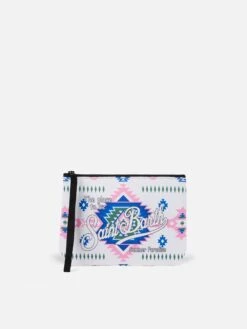 MC2 Saint Barth Aline Scuba Pochette With Ikat Print