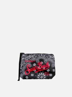 Aline Wooly Pochette With Black Bandanna Print