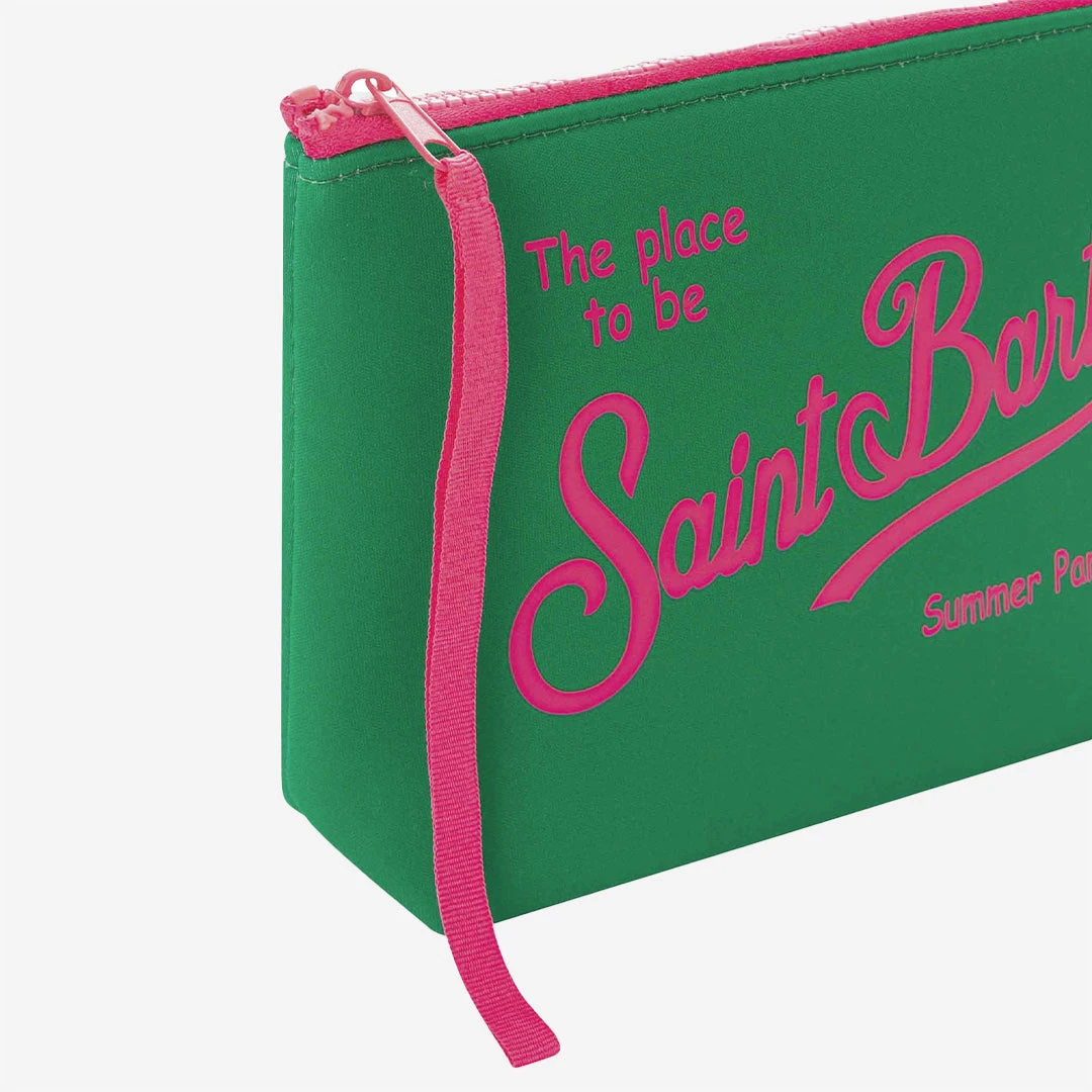 MC2 Saint Barth Aline Green Scuba Pochette 4 MC2 Saint Barth Aline Green Scuba Pochette - Image 2