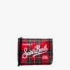 Aline Wooly Pochette With Red Tartan Print -Chic Carry Deals Store aline pochette redtartan