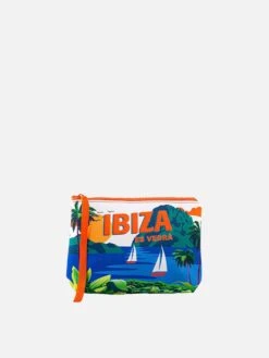 MC2 Saint Barth Aline Scuba Pochette With Ibiza Postcard Print