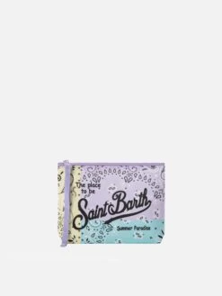 Aline Scuba Pochette With Multicolor Bandanna Print