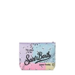 Aline Scuba Pochette With Multicolor Bandanna Print -Chic Carry Deals Store aline pochette small scuba31OK
