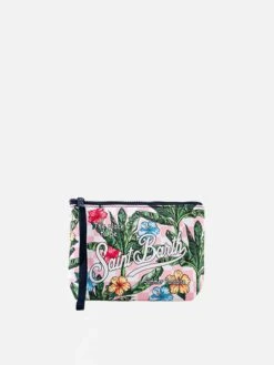 Aline Scuba Pochette With Palm Print