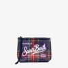 Aline Wooly Pochette With Blue Tartan Print -Chic Carry Deals Store aline pochette tartan blu 01