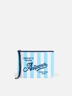 MC2 Saint Barth Aline Terry Pochette With Antiparos Print