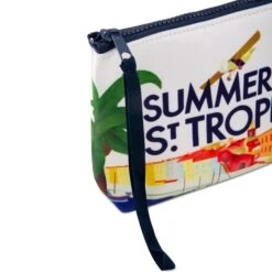 MC2 Saint Barth Aline Scuba Pochette With Saint-Tropez Postcard Print -Chic Carry Deals Store aline woman bags3