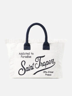 MC2 Saint Barth Vanity Terry Shoulder Bag With Saint Tropez Embroidery