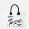 MC2 Saint Barth Vanity Terry Shoulder Bag With Taormina Embroidery -Chic Carry Deals Store bag terry white taorminacopia