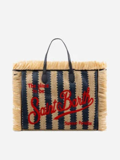 MC2 Saint Barth Vanity Straw Bag With Embroidery