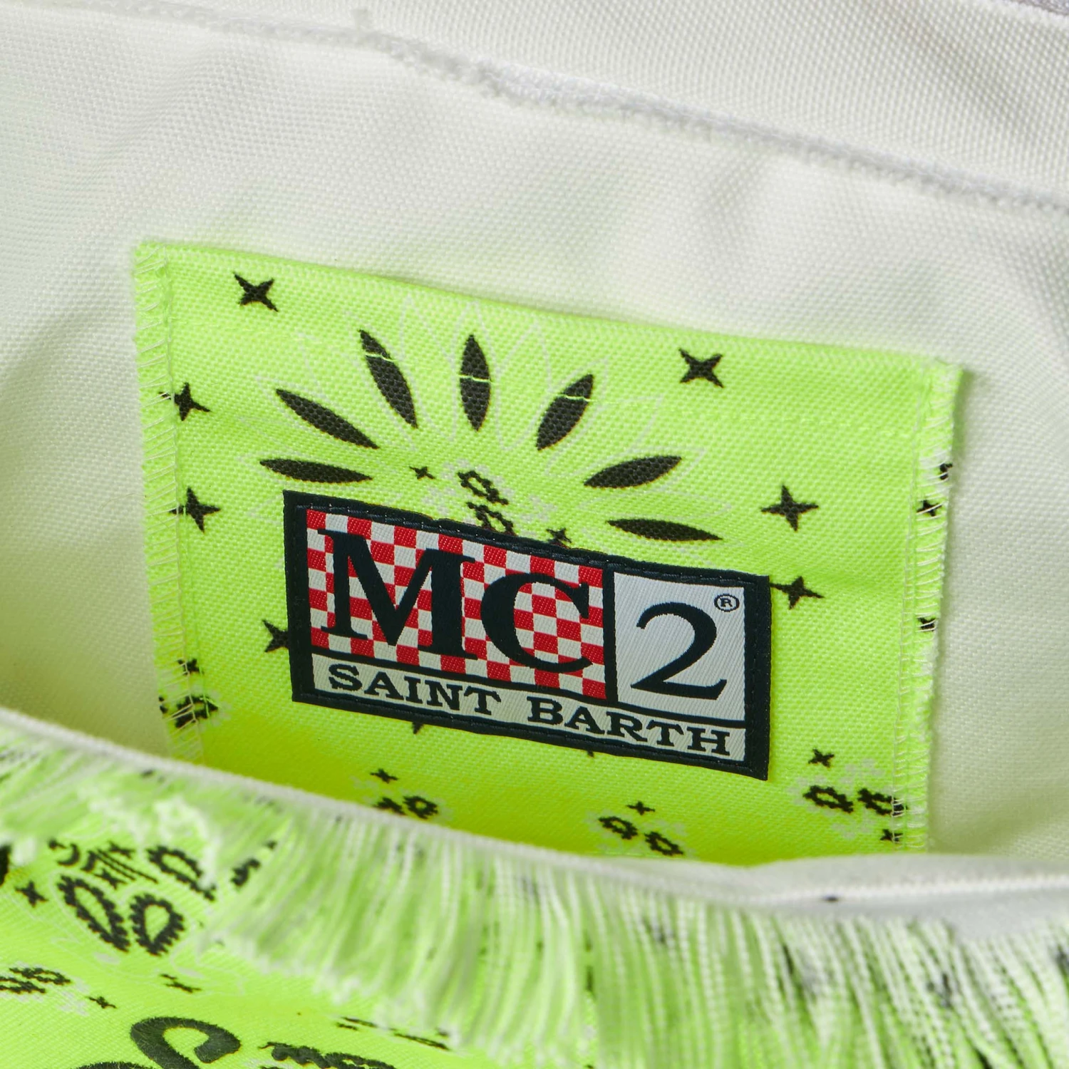 MC2 Saint Barth Vanity Fluo Yellow Shoulder Bag With Bandanna Print 7 MC2 Saint Barth Vanity Fluo Yellow Shoulder Bag With Bandanna Print - Image 5