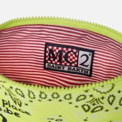 MC2 Saint Barth Parisienne Canvas Pochette With Bandanna Print -Chic Carry Deals Store bandanna parisienne pochette canvas 4