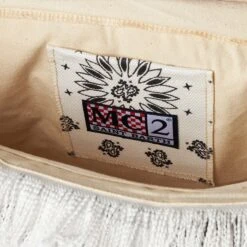 MC2 Saint Barth Vanity Canvas Shoulder Bag With Bandanna Print -Chic Carry Deals Store bandanna white canvas vanity bag 5