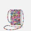 MC2 Saint Barth Multicolor Beaded Phone Holder With St. Barth Logo -Chic Carry Deals Store beaded phone holder bag 1copia