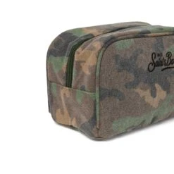 MC2 Saint Barth Military Green Canvas Beauty Case -Chic Carry Deals Store beauty case camouflage print 3