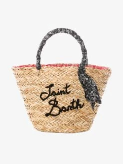 MC2 Saint Barth Woman Small Straw Bag With Embroidery