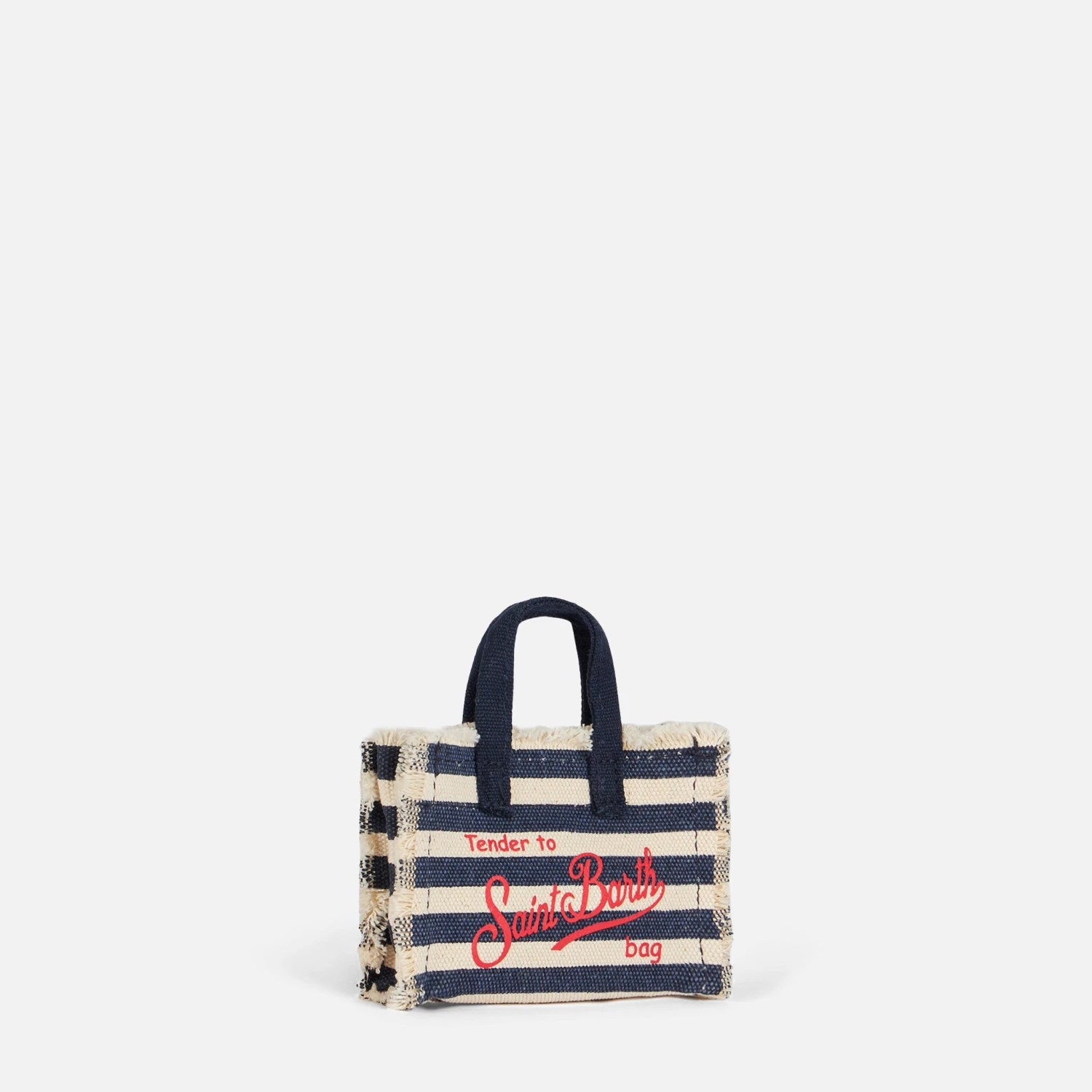 MC2 Saint Barth Canvas Key Holder With Blue Striped Print 4 MC2 Saint Barth Canvas Key Holder With Blue Striped Print - Image 2