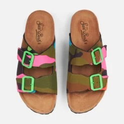 MC2 Saint Barth Sandals With Multicolor Fluo Camouflage Print -Chic Carry Deals Store camouflage man sandals 2