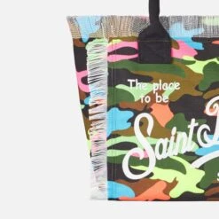 MC2 Saint Barth Vanity Canvas Shoulder Bag With Fluo Camouflage Print -Chic Carry Deals Store camouflage vanity shoulder bag 5