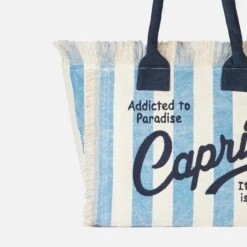 MC2 Saint Barth Vanity Canvas Shoulder Bag With Capri Print -Chic Carry Deals Store capri canvas vanity bag 5