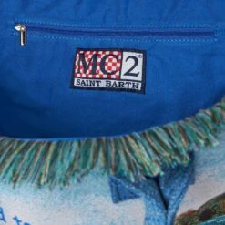 MC2 Saint Barth Vanity Gobelin Shoulder Bag With Capri Embroidery -Chic Carry Deals Store capri embroidered vanity bag 4