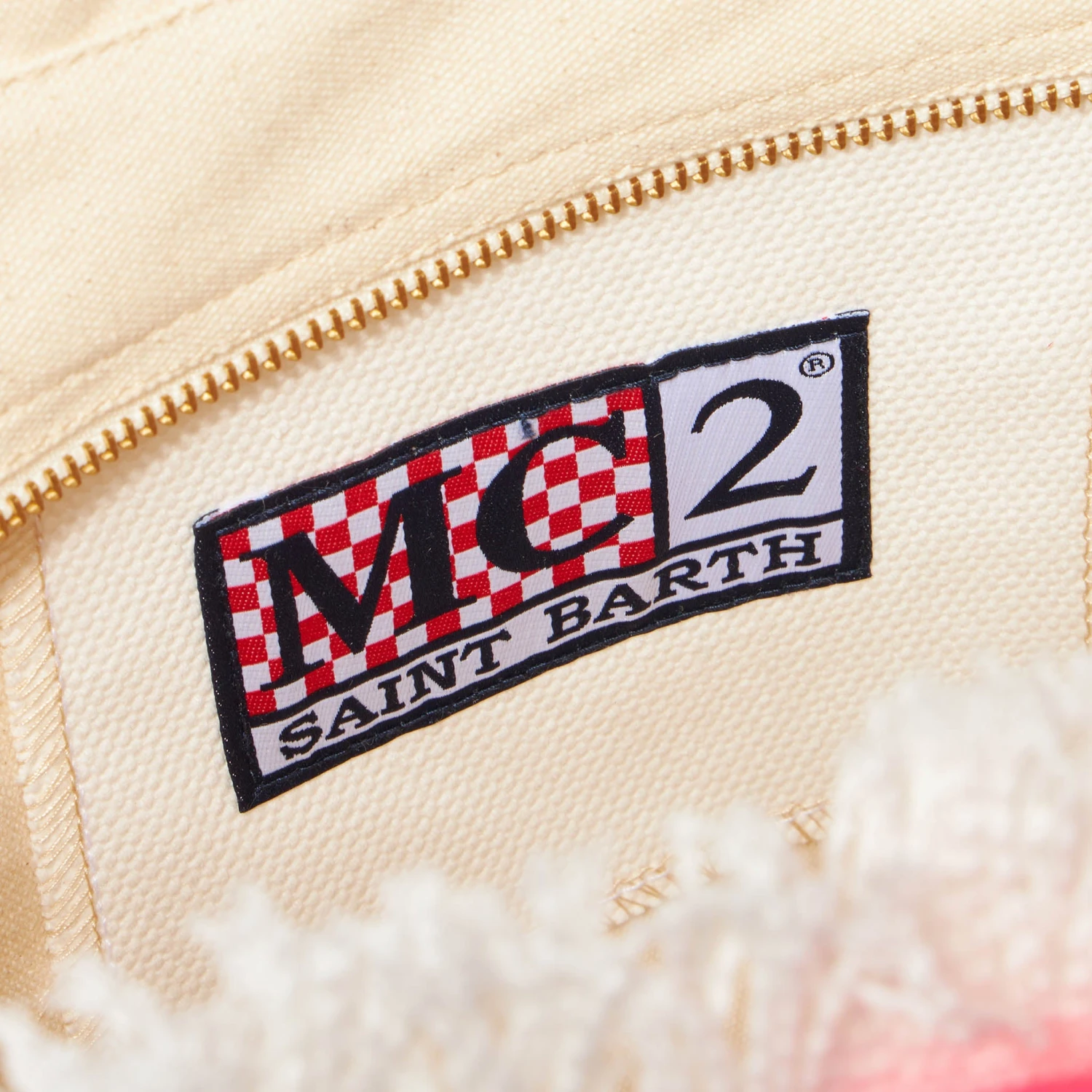 MC2 Saint Barth Colette White And Pink Cotton Canvas Bag 6 MC2 Saint Barth Colette White And Pink Cotton Canvas Bag - Image 4