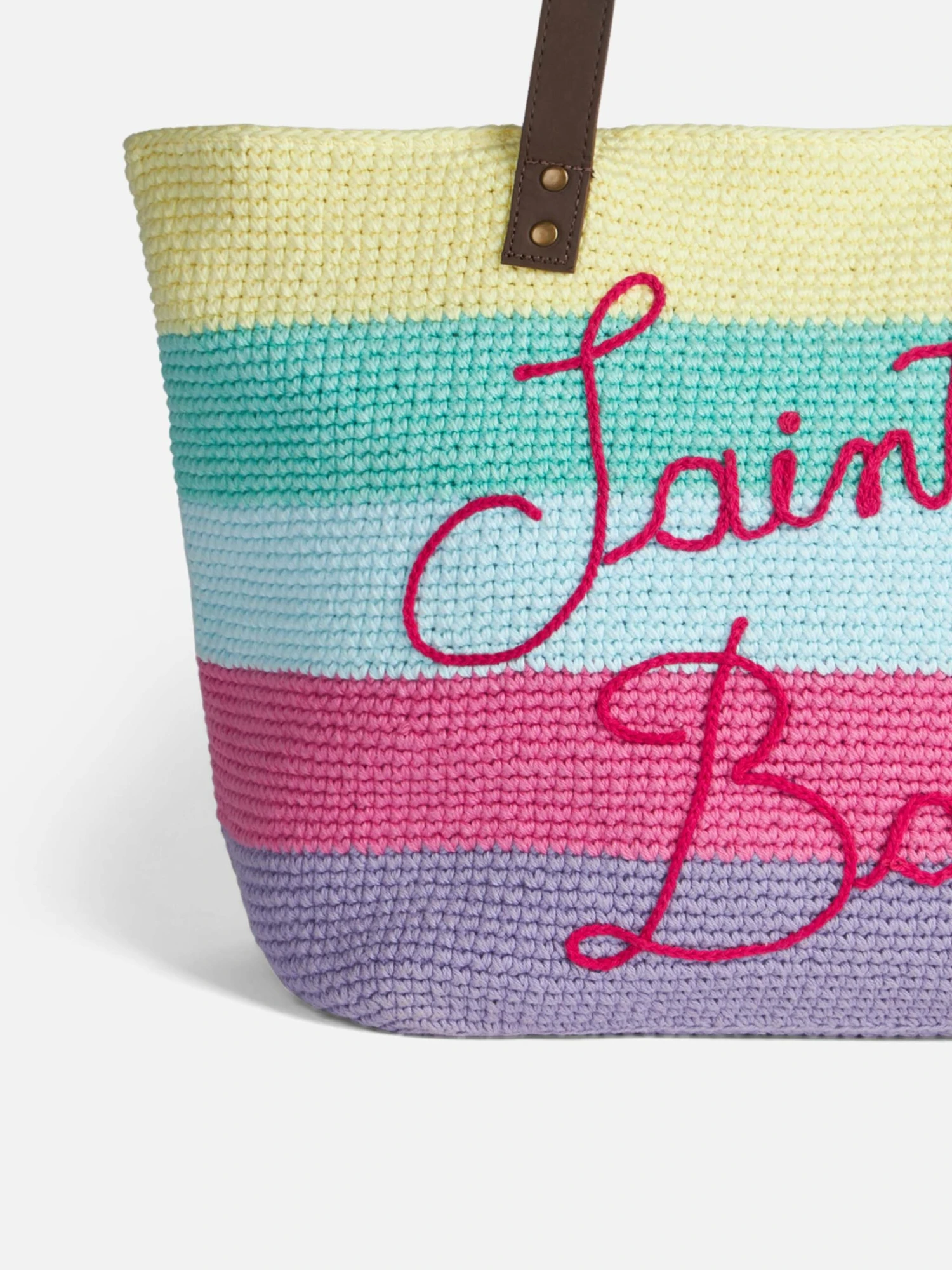 Crochet Bag With Leather Handle 4 Crochet Bag With Leather Handle - Image 2