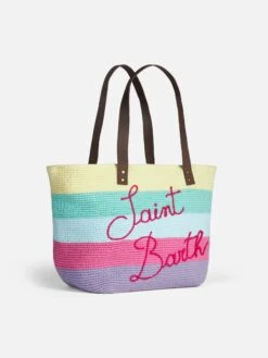 Crochet Bag With Leather Handle 9 Crochet Bag With Leather Handle -Chic Carry Deals Store crochet bag helene striped 3