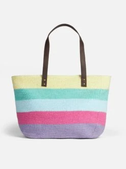 Crochet Bag With Leather Handle 10 Crochet Bag With Leather Handle -Chic Carry Deals Store crochet bag helene striped 4