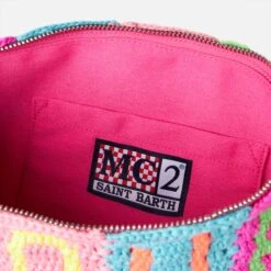 MC2 Saint Barth Parisienne Crochet Pochette With I Love Saint Barth Writing -Chic Carry Deals Store crochet parisienne pochette 5