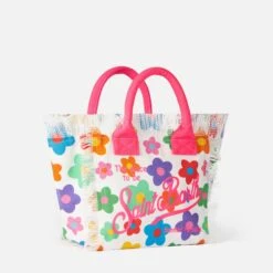 MC2 Saint Barth Colette Multicolor Cotton Canvas Handbag With Flowers Print -Chic Carry Deals Store daisy colette handbag 3