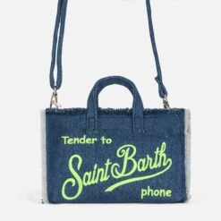 MC2 Saint Barth Phone Holder Denim Bag With Saint Barth Print -Chic Carry Deals Store denim canvas phone bag 1