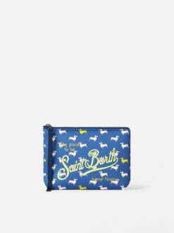MC2 Saint Barth Aline Scuba Pochette With Dog Print