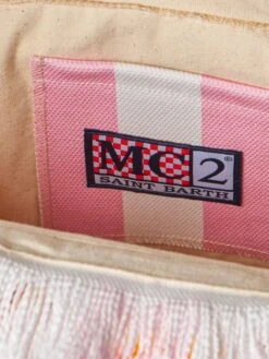 MC2 Saint Barth Vanity Canvas Shoulder Bag With White And Pink Stripes And Fiorucci Angels Print | FIORUCCI SPECIAL EDITION -Chic Carry Deals Store fiorucci canvas vanity bag 4 9b878913 25f4 4438 8d06 92e5e059ebdd