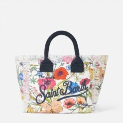 MC2 Saint Barth Colette Canvas Handbag With Flower Print -Chic Carry Deals Store flower colette handbag canvas 2