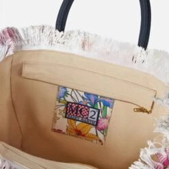 MC2 Saint Barth Vanity Canvas Shoulder Bag With Flower Print -Chic Carry Deals Store flower vanity canvas bag 4