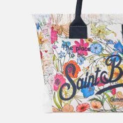 MC2 Saint Barth Vanity Canvas Shoulder Bag With Flower Print -Chic Carry Deals Store flower vanity canvas bag 5