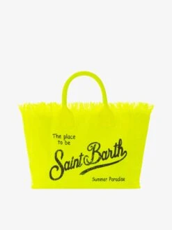 MC2 Saint Barth Colette Fluo Yellow Cotton Canvas Bag