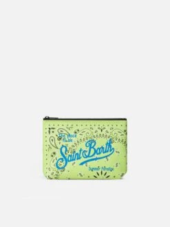 MC2 Saint Barth Aline Scuba Pochette With Fluo Yellow Bandanna Print
