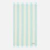 MC2 Saint Barth Fouta Lightweight With White And Water Green Stripes -Chic Carry Deals Store fouta towel striped light fabric 2