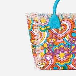 MC2 Saint Barth Colette Multicolor Cotton Canvas Handbag -Chic Carry Deals Store groovy colette handbag canvas 5