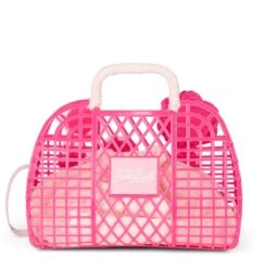 MC2 Saint Barth Jelly Small Bag With Patches -Chic Carry Deals Store handbag flowers pink net 3